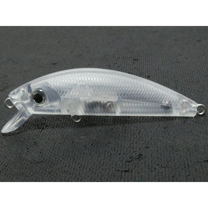 wLure 10 Blank Unpainted Minnow Jerkbait Slow Floating Tight Wobble Fishing Lures with Free Eyes UPM219 - Image 1